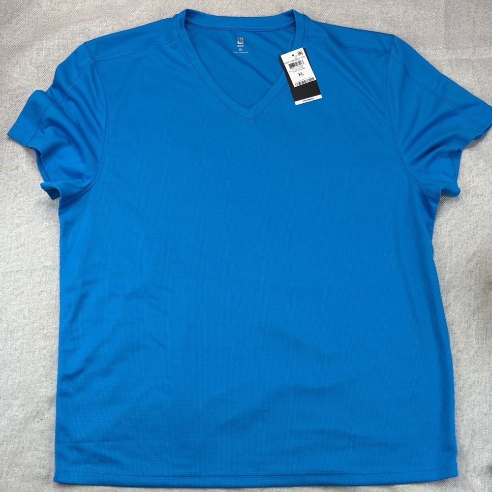 NWOT ID Ideology Men's Birdseye Mesh V-Neck T-Shirt Size XL